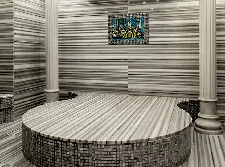 Luxury Turkish Bath service at Ametyhst Turkish Bath Spa with steam rooms and massage options